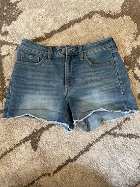 Old Navy Blue Denim Frayed Hem Women's Shorts